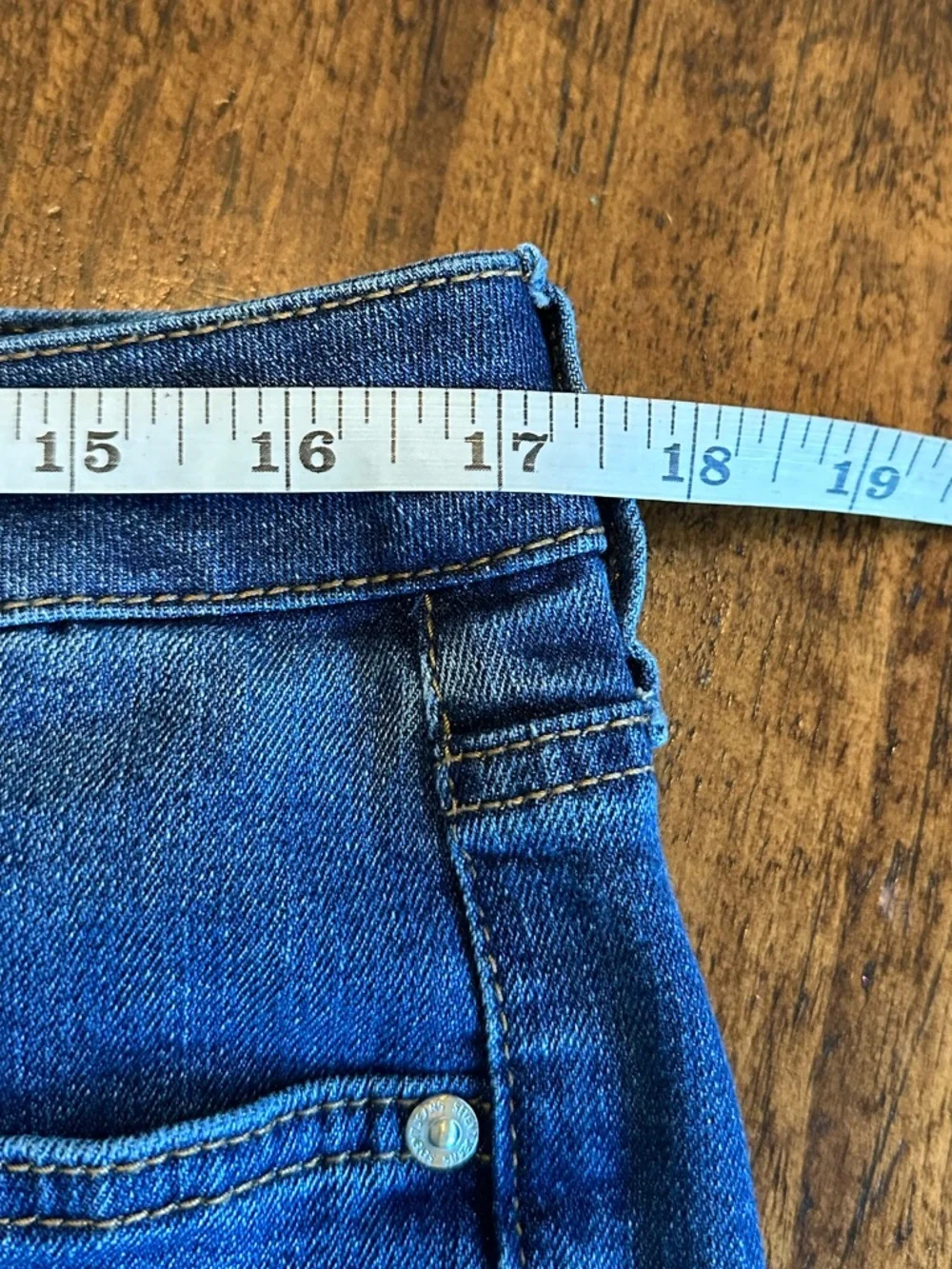 Seven 7 | Weekend Shorts - Distressed Dark Wash Cut-Offs, Size 10 - Picture 8 of 10